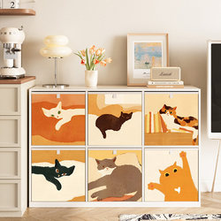 Cream-Colored Checkered Fabric Storage Box, Kalek Grid Cabinet Drawer, Foldable Organizing Box, Household Miscellaneous Storage Basket