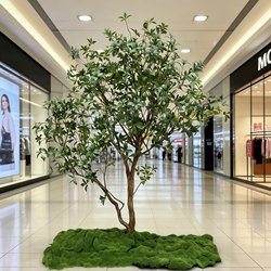 Artificial Horsewood Green Plant Landscaping, Fake Tree for Indoor High-End Landscape, Biomimetic Plant Landscaping Combination