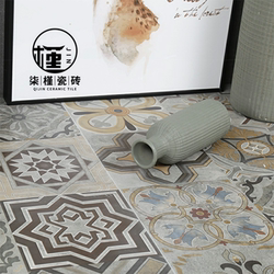 Cement Tiles for Living Room, Kitchen, Bathroom, Non-Slip Retro Floor Tiles, Balcony Tiles, Artistic Antique Tiles 300×300