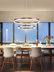 2023 New Led Living Room Chandelier, Trendy Bedroom Circular Chandelier, Commercial Super Bright Restaurant Chandelier for Clothing Stores