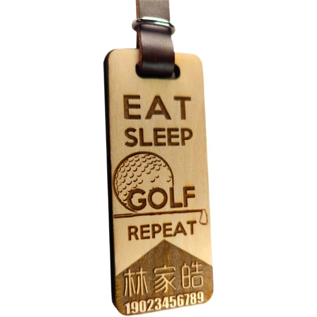 Golf Bag Name Tag Custom Engraved Wooden Golf Bag Name Tag End Supplies