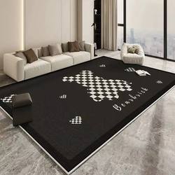 Trendy Bear Coffee Table Round Plush Rug for Home Bedroom Bedside Floor Mat Large Area Full Coverage Soundproof Mat Carpet for Living Room Sofa