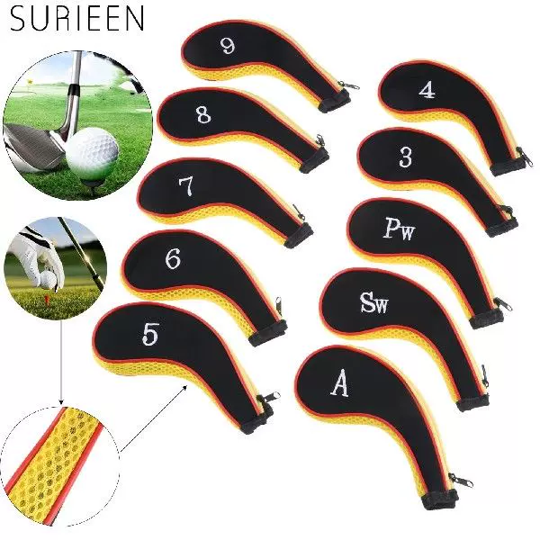 10 Pcs Neoprene Golf Club Head Covers Golf Iron Headcover-Taobao