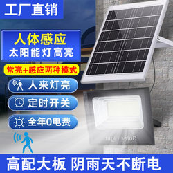 Solar Human Body Sensor Outdoor Lighting Street Light Voice-Activated Radar Sensor Garden Light Indoor and Outdoor Waterproof Floodlight
