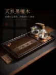 Bộ khay trà bằng gỗ đàn hương đen ấm đun nước hoàn toàn tự động tất cả trong một hộ gia đình bộ trà kung fu bàn trà nhỏ với bếp điện từ trà biển