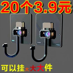 Heavy-Duty Adhesive Hooks for Bathroom Wall Mounting, Traceless Door Hooks, No-Drill Suction Cup Kitchen Hooks