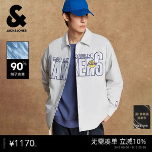 
[Shopping Mall Hot Style] Jack Jones Men's Clothing Shisheng NBA Joint Lakers Winter Down Jacket 225423045 Trend