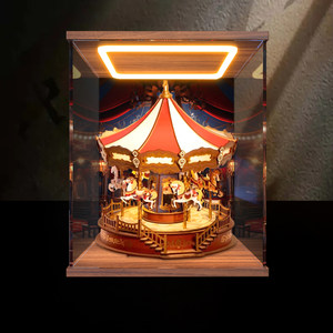 
Backlight dust cover HD display box suitable for Ruolai carousel music box diy handmade music box model