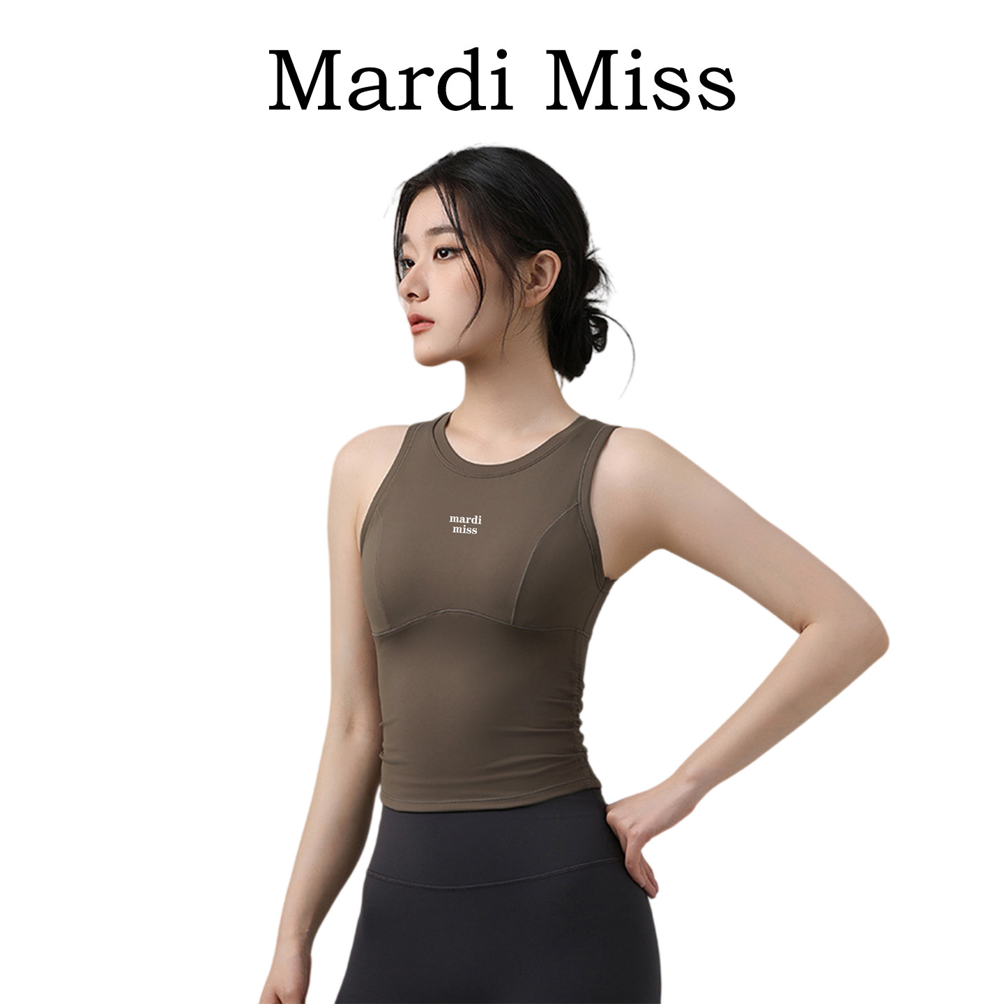 Бесшовный спортивный жилет Mardi Miss — женский охлаждающий быстросохнущий противоударный топ на одну чашку для бега, фитнеса, йоги