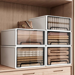 Japanese Wardrobe Storage Box Drawer-Type Home Clothing Organizer Transparent Clothing Storage Cabinet Organizer Box