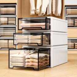Japanese Wardrobe Storage Box, Clothes Storage Container, Drawer-Type Clothing Storage, Household Transparent Storage, Specifically for Use in the Wardrobe