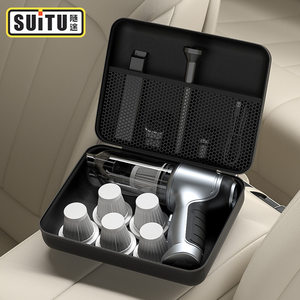 
Black vacuum cleaner storage bag portable storage bag digital accessories 3c storage box EVA bag headphone data cable bag