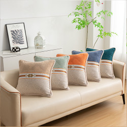 Chenille Luxury Thickened Pillowcase for Home Use, Light Luxury Sofa Square Throw Pillow, Office Lumbar Support Pillow, Bedroom Headboard Cushion