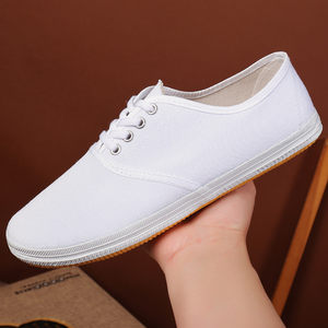 Old Beijing 1980s Nostalgic shoes canvas shoes white cloth shoes old white ball shoes Qingdao small white shoes male versatile