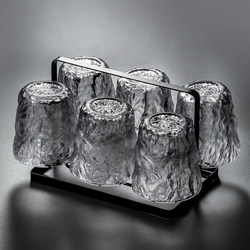 Internet-Famous High-Quality Glacier-Patterned Glass Cup Set for Home Use in the Living Room, Suitable for Drinking Water, Entertaining Guests, and Making Tea
