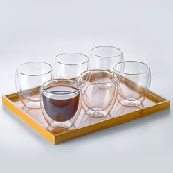 Double-Layer Insulated Glass Cup Set, Transparent and Thickened, Anti-Scalding Coffee and Tea Cups, Simple Drinking Cups for Home Living Room