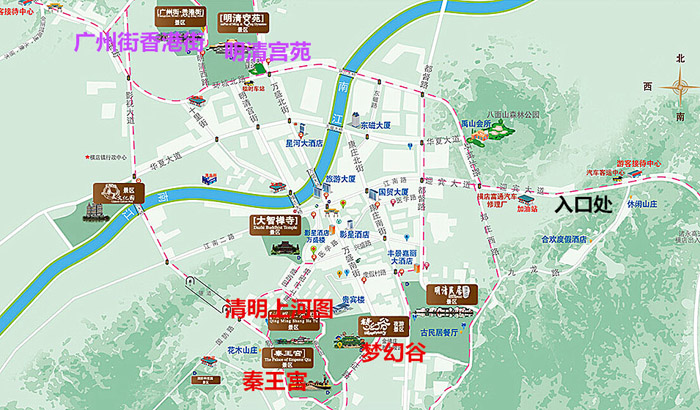 东阳横店影视城地图图片
