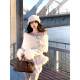 Nanlixiang Beidao Moonlight #One-shoulder Korean lazy style jacket for women in autumn and winter long-sleeved slim and age-reducing top