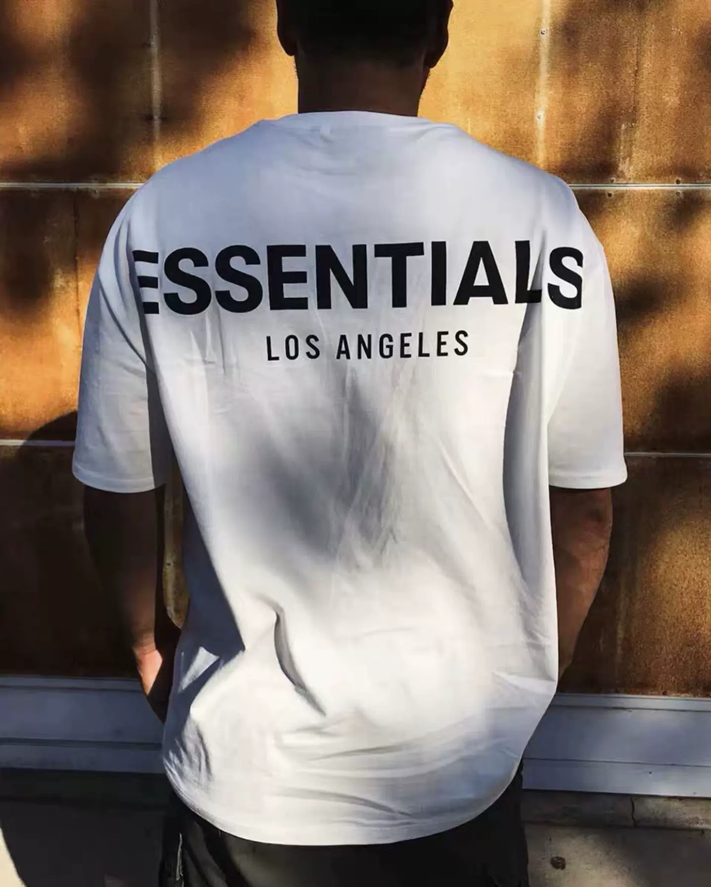 Fear Of God FOG Essentials LA展会Tee 洛杉矶限定3M反光短袖T恤-Taobao