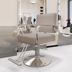 Internet-Famous High-End Barber Shop Chair, Salon-Specific Hairdressing Chair, Light Luxury Perm and Dye Chair, Rotatable and Height-Adjustable