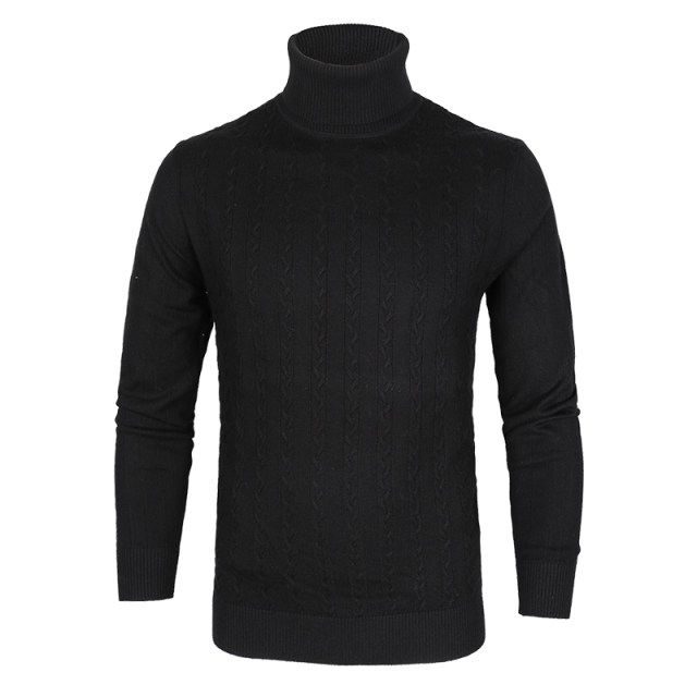 Augustio high lapel woolen sweater men middle-aged and young slim-fit ...