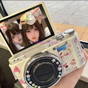 
9800W HD pixel front and rear dual camera retro ccd digital camera can take selfies and transmit mobile phones for students' party photo shoot