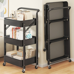 Small Trolley Storage Rack for Kitchen, Bathroom, Floor-Standing Multi-Layer Bedroom Bookshelf, Mobile Baby Toy Snack Storage Rack