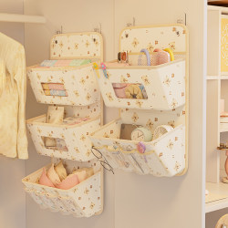 Dormitory Organization Magic Hanging Bag for Underwear, Home Wardrobe Hanging Wall Storage Bag, Bed Storage Wall-Mounted Storage Bag