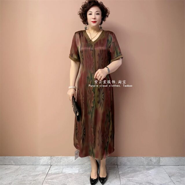 Pleated retro tie-dye sweet temperament fringed skirt medium and long versatile temperament age-reducing summer Korean version high waist