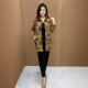 Spring and Autumn loose casual air cotton fashionable mid-length shirt large size loose floral elastic windbreaker jacket
