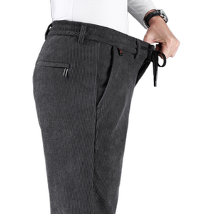 
Pierre Cardin Winter Men's Corduroy Pants Loose Straight Sports Pants Plus Velvet Thickened Dad's Corduroy Casual Pants