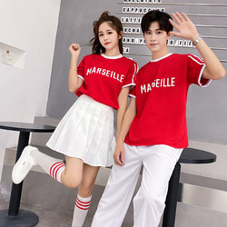 Cheerleading Group Performance Uniforms, Sports Meeting Opening Ceremony Cheerleading, Graduation Season Aerobics Suits, Short-Sleeved Men's and Women's Spring