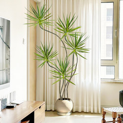 Biomimetic Green Plant Floor-Standing Decoration for Living Room, High-End Large Indoor Millennium Wood Potted Plant, Advanced Artificial Plant Decorative Tree
