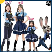 Zootopia Halloween cosplay người lớn trang phục Thỏ Judy nam nữ cảnh sát Judy trọn bộ