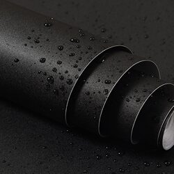 Pure Black Sticker Self-Adhesive Wallpaper Matte Film Computer Desktop Furniture Renovation Background Decoration Waterproof Wallpaper Matte