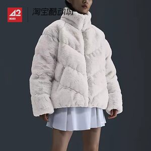 
42 Sportsman Nike Women's Casual Artificial Fur Plush Jacket Cotton Jacket FV8006-104