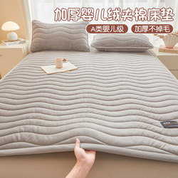 Thickened Warm Bed Protector Baby Velvet Milk Velvet Quilted Mattress Single Piece Household Skin-Friendly Soft Mattress Foldable