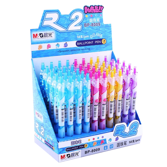 
Morning light ballpoint pen 0.38mm extremely thin press atomic pen original pen student press type cute fruit fragrance blue cylindrical pen refill with fragrance stationery supplies wholesale free shipping