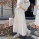 White fairy skirt lace skirt cake skirt autumn 2024 new temperament high waist A-line long skirt winter