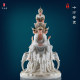 Emeishan Ten Directions Puxian Bodhisattva Buddha Statue White Marble Riding Elephant Temple Hall Worship Crafts Native Buddha Ornaments
