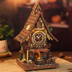 Wooden DIY Cuckoo Clock Universal Gift LAOSHU Birthday Gift Creative Wooden Assembly Building Block Ornament