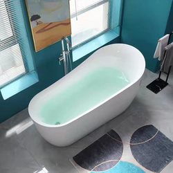 Freestanding Bathtub for Home Use, Acrylic, 1.4m-1.7m, Sitting and Soaking, Bathroom Integrated, Suitable for Guesthouses and Hotels, Imperial Bathtub