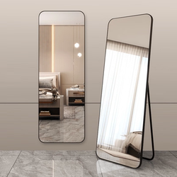 Full-Length Mirror for Home Use, Floor-Standing Fitting Mirror, Wall-Mounted Bedroom Mirror, Wall-Leaning Dressing Mirror, Trendy Ins-Style 3D Floor Mirror