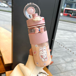 Cute and portable Internet celebrity student large-capacity plastic cup
