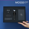 MOSSEI 면도기 MONO 올메탈 수동 면도기 단일 블레이드 남자친구 생일을 위한 고급 선물 상자 세트-