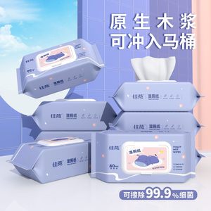 
Female private wet toilet paper Jiayan biodegradable large bag 80 pump butt hygiene female private parts care wet tissue