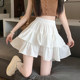 Cake skirt chiffon white short skirt women's summer new ballet style small skirt princess puffy skirt pants skirt