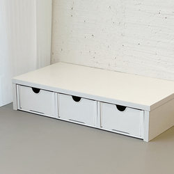 Desktop Riser, Desktop Storage Box, Drawer-Type Laptop Monitor Stand, Dormitory Desk Computer Riser