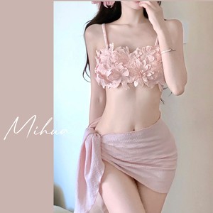 
Swimsuit women's 2025 new pure sexy bikini hot girl skirt split swimsuit beach vacation three-piece set