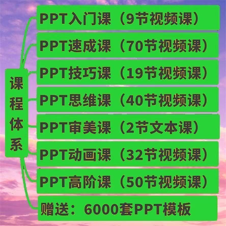 PPT视频入门到高阶幻灯制作动画演示文稿Office办公网盘素材教程